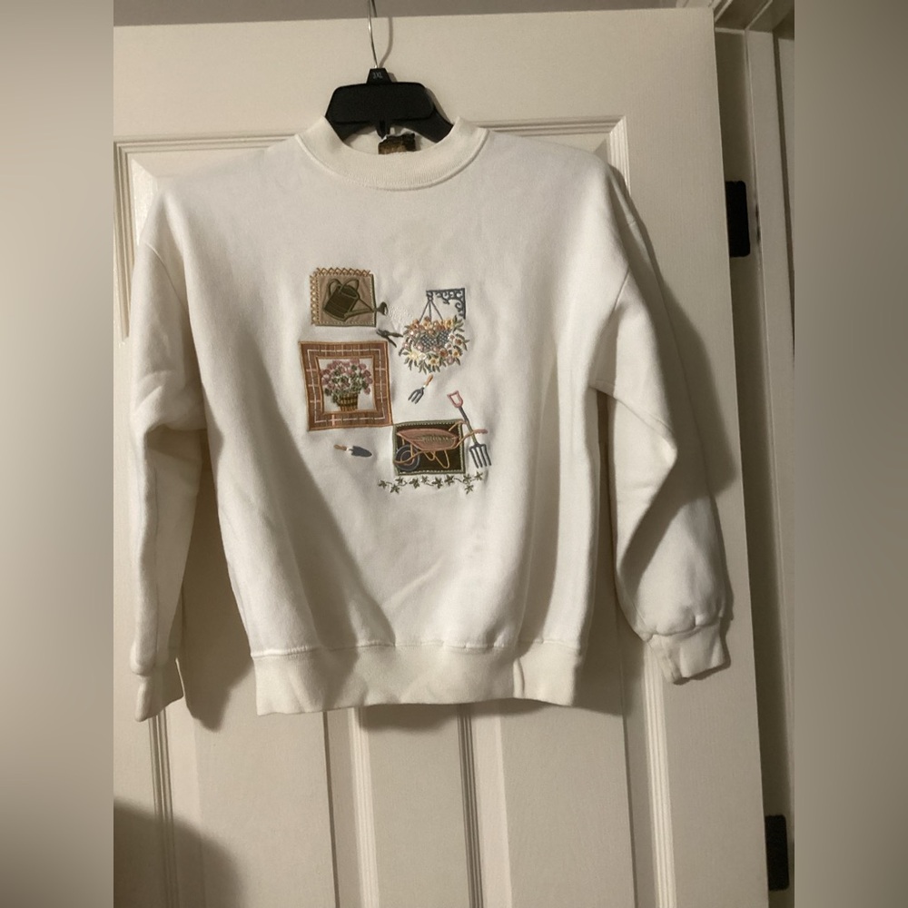 ( SOLD ) Vintage 90s Gardening Sweatshirt by Acorn Leisure